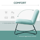 Poltrona Imbottita 55x69x68 cm in Velluto Verde