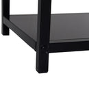 Portalegna per Camino 34x34x111 cm con Accessori in Metallo Nero