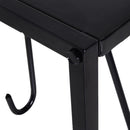 Portalegna per Camino 34x34x111 cm con Accessori in Metallo Nero