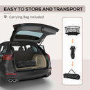 Recinto per Cani Pieghevole 148x134x67 cm in Acciaio e Tessuto Nero