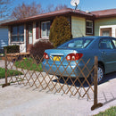 Recinzione da Giardino con Larghezza Regolabile 37-225 cm in Legno Effetto Carbonizzato