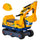 Pelle Bulldozer autoportée 77x26x55 cm pour enfants Jaune