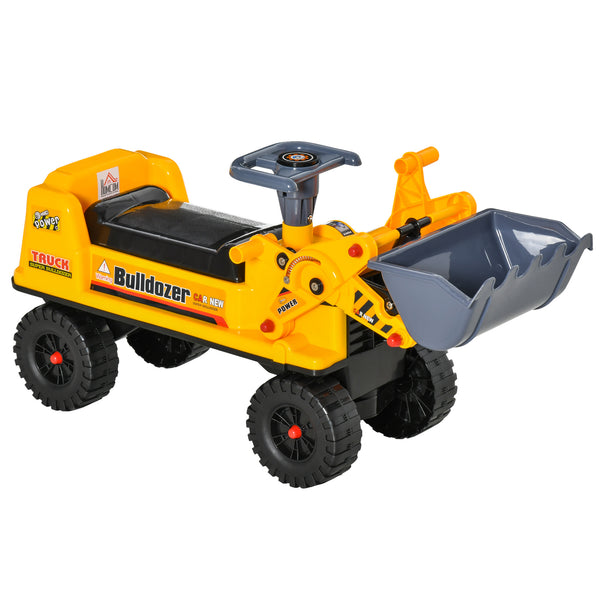online Pelle Bulldozer autoportée 70x26x37 cm pour enfants Jaune