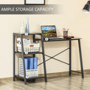 Scrivania da Ufficio 126x45x86,7 cm in Vetro e Metallo Nera