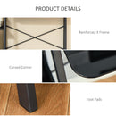 Scrivania da Ufficio 126x45x86,7 cm in Vetro e Metallo Nera