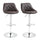 Lot de 2 Tabourets de Bar 51,5x48x83-104 cm en Simili Cuir Marron