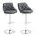 Lot de 2 Tabourets de Bar 51,5x48x83-104 cm en Simili Cuir Noir