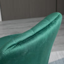Set 2 Sgabelli da Bar 51,5x48x83-104 cm in Tessuto Effetto Velluto Verde