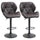 Lot de 2 Tabourets de Bar 51,5x57,5x93-114,5 cm en Simili Cuir Marron