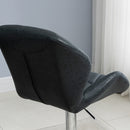 Set 2 Sgabelli da Bar 51,5x57,5x93-114,5 cm in Similpelle Nero