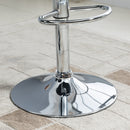 Set 2 Sgabelli da Bar 51,5x57,5x93-114,5 cm in Similpelle Nero