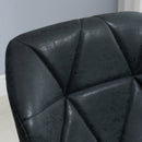 Set 2 Sgabelli da Bar 51,5x57,5x93-114,5 cm in Similpelle Nero