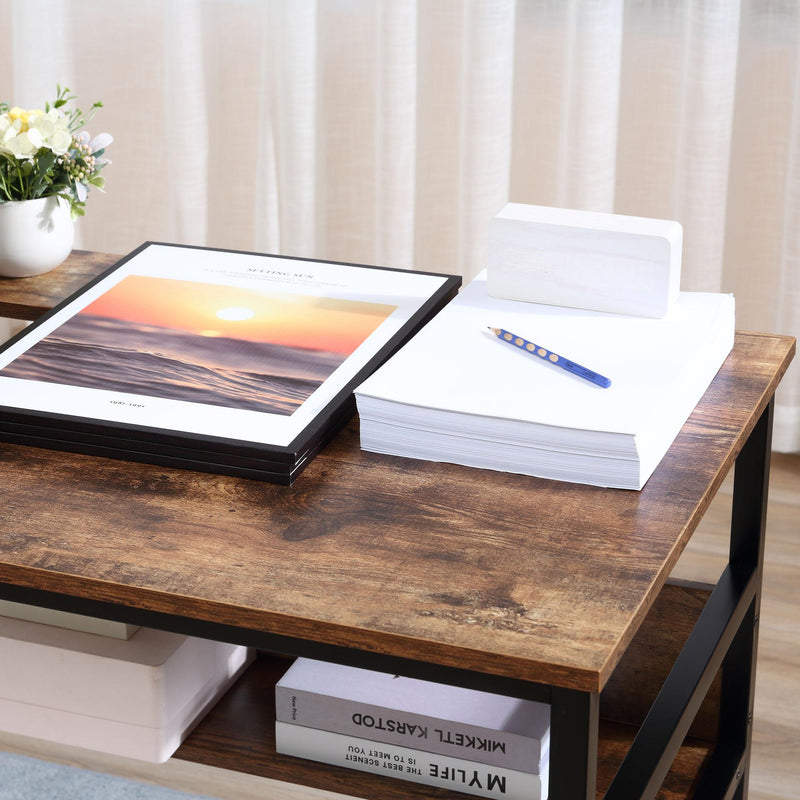 Scrivania da Ufficio 120x60x75 cm con Piano da Disegno Inclinabile Marrone