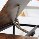 Scrivania da Ufficio 120x60x75 cm con Piano da Disegno Inclinabile Marrone