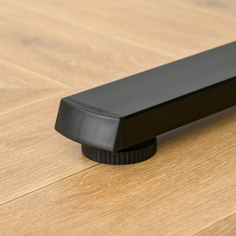 Scrivania da Ufficio Angolare 167x107x72-122 cm in Alluminio e MDF Legno