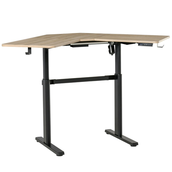 Bureau d'Angle 167x107x72-122 cm en Aluminium et Bois MDF acquista