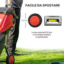 Biotrituratore Elettrico da Giardino con Sacco da 50L Rosso