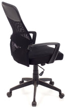 Poltrona da Ufficio Direzionale in Tessuto Network Nera