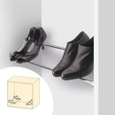 Porta Scarpe Self per Interno Armadio Imballo 1 Pezzo Verniciato Alluminio Acciaio e Emuca
