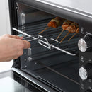 Fornetto Elettrico 28 Litri con Griglia e Teglia Argento e Nero