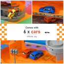 Garage Giocattolo per Bambini 60x22x36 cm con Rampe e Ascensore Multicolore