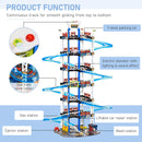 Garage Giocattolo per Bambini 64x59x113 cm 7 Livelli con Ascensore Multicolore