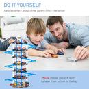 Garage Giocattolo per Bambini 64x59x113 cm 7 Livelli con Ascensore Multicolore