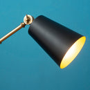 Lampada da Comodino Abat jour 40x18x70 cm in Metallo Oro e Nero