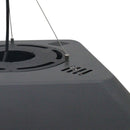 Stufa Alogena a Sospensione 45x45x10 cm 2000W con Luce LED e Telecomando Nera