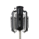 Stufa Alogena 3 Livelli per Ombrellone 100x100x8,5 cm 2000W Bracci Pieghevoli Nera