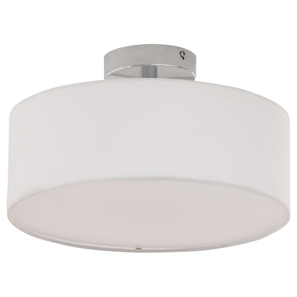 Lustre Moderne Ø30x17,5 cm G9 40W Abat-Jour en Tissu Blanc acquista