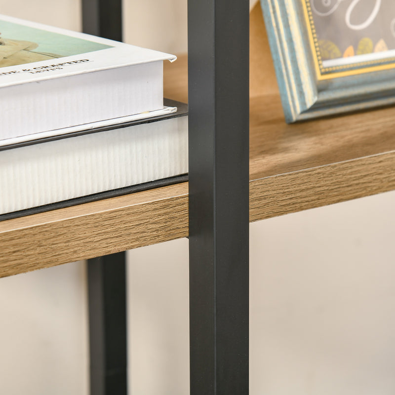 Libreria 5 Ripiani 80x39x179,5 cm in Truciolare e Metallo Nero