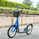 Monopattino per Bambini Ruote da 16 in Metallo Blu e Nero