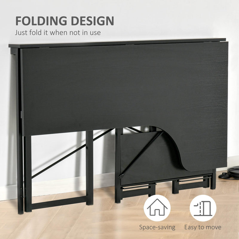 Scrivania da Ufficio Angolare 120x72,5x76,5 cm in MDF e Metallo Nero