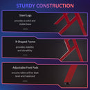 Scrivania da Gaming 120x60x74,5 cm in Truciolare e Acciaio Nero