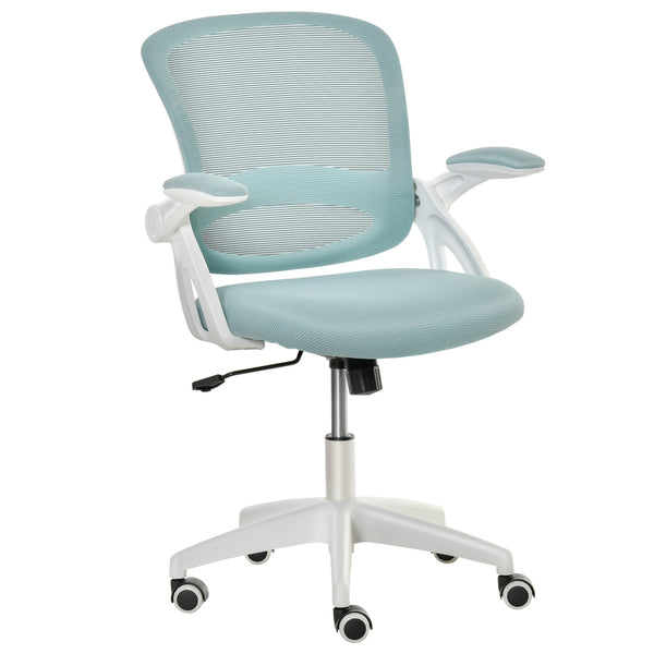 sconto Chaise de bureau opérative en tissu maillé bleu clair