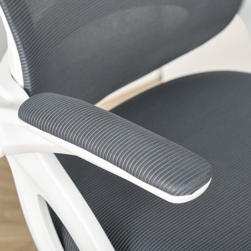 Sedia Poltrona Operativa da Ufficio in Tessuto a Rete Grigio