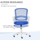 Sedia Poltrona Operativa da Ufficio in Tessuto a Rete Blu