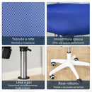 Sedia Poltrona Operativa da Ufficio in Tessuto a Rete Blu