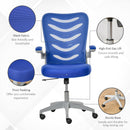 Sedia Poltrona Operativa da Ufficio in Tessuto Poliestere Blu