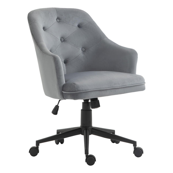online Chaise de bureau opérative en velours gris