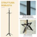 Set Attrezzi per Camino 5 Pezzi in Metallo Nero