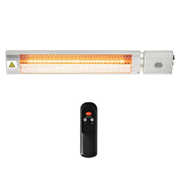 prezzo Chauffage Mural Electrique pour Extérieur 67,5x10,5x7 cm 2000W Gris