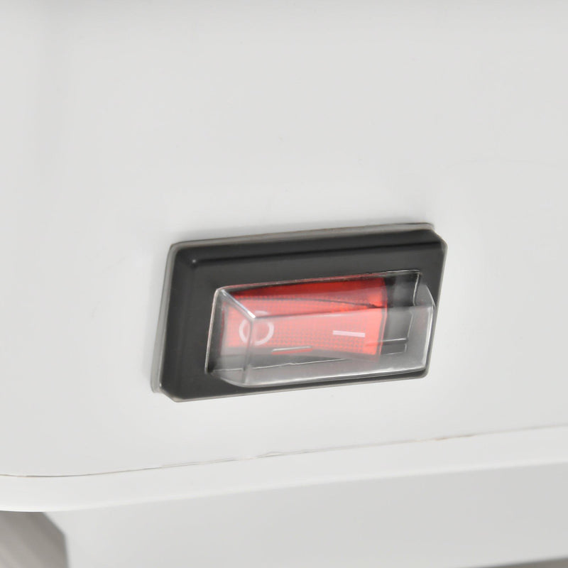 Stufa Elettrica da Parete 56x18,5x11,5 cm con Telecomando Bianco