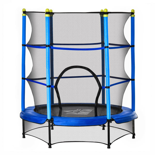 Trampoline Trampoline pour Enfants Ø140x158 cm en Bleu Acier et Noir prezzo