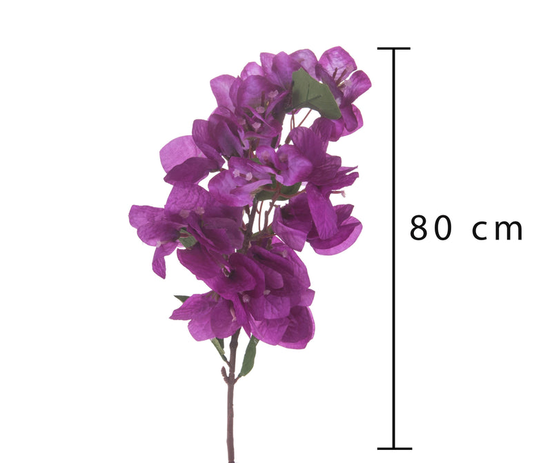 Set 8 Fiori Artificiali di Bougainvillea Altezza 80 cm Viola