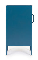 Comodino 1 Anta 40x35x76 cm Cambridge in Acciaio Blu