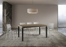  Tavolo Allungabile 160-264x90x77 cm Everyday Premium Tortora Gambe Antracite