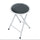 Tabouret de Camping Pliant Slim Ø30x45 h cm en Acier Noir