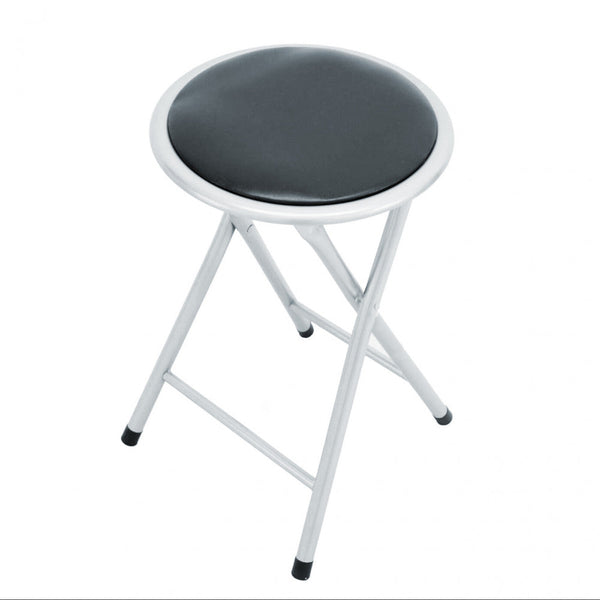 Tabouret de Camping Pliant Slim Ø30x45 h cm en Acier Noir acquista